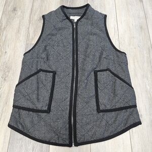41 Hawthorn Stitch Fix Shara Herringbone Wool Blend Vest Grey Women's Medium